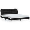 vidaXL Giroletto senza Materasso Hvar Nero e Bianco 180x200 cm in Similpelle