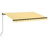 vidaXL Tenda da Sole Retrattile Manuale 350x250 cm Gialla e Bianca