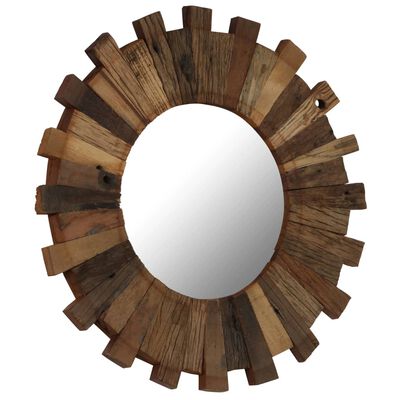 vidaXL Specchio da Parete in Legno Massello di Recupero 70 cm