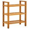 vidaXL Scarpiera con 3 Ripiani 50x27x60 cm in Legno Massello di Rovere