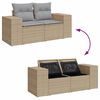 vidaXL Set Divano da Giardino 10 pcs Beige e Grigio Chiaro polyrattan