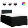 vidaXL Giroletto a Molle con Materasso Nero 120x190 cm in Tessuto