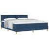 vidaXL Letto a molle con cuscino con testiera Blu 180 x 200 cm Tessuto