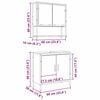 vidaXL Set di mobili per il bagno 2 pcs Marrone Legno multistrato