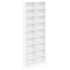 vidaXL Mobile per CD 2 pz Bianco 33 x 23,5 x 175 cm