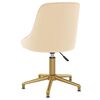 vidaXL Sedie da Pranzo Girevoli 2 pz Crema in Velluto