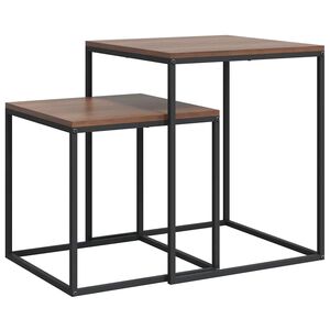 vidaXL Set di Tavolini 2 pz in Legno Multistrato e Metallo