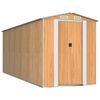 vidaXL Capanno Giardino Marrone Chiaro 192x523x223 cm Acciaio Zincato