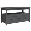 vidaXL Tavolino da Salotto Grigio 102x49x55 cm Legno Massello di Pino