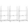 vidaXL Portapneumatici a 3 Strati 3 pz Argento 110x40x200cm in Acciaio