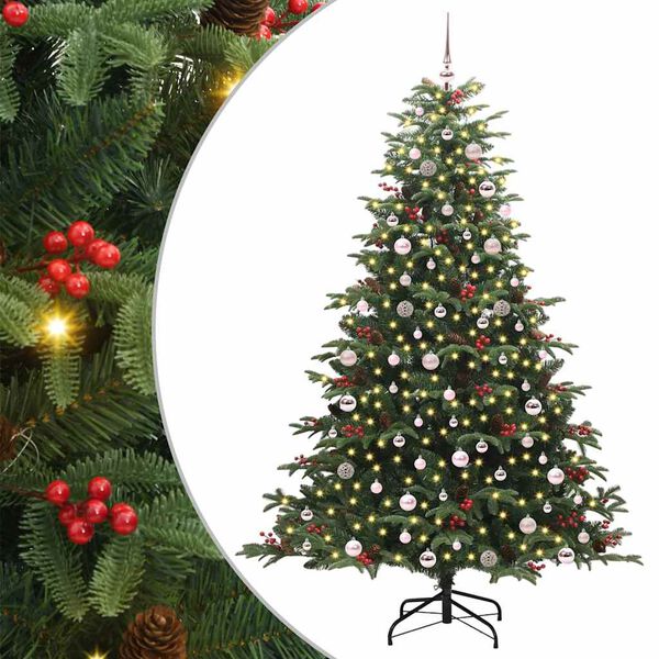 vidaXL Albero di Natale artificiale con 300 LED Verde 240 cm