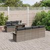 vidaXL Set Divano da Giardino 8 pcs Grigio Rattan in Polipropilene