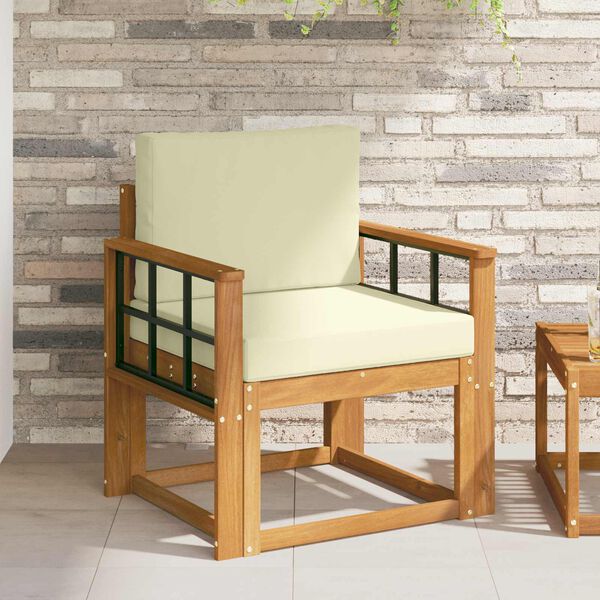 vidaXL Set di divani da esterno Legno di Acacia Massello e Poliestere