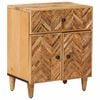 vidaXL Comodino Marrone 50 x 33 x 60 cm Legno di mango massello