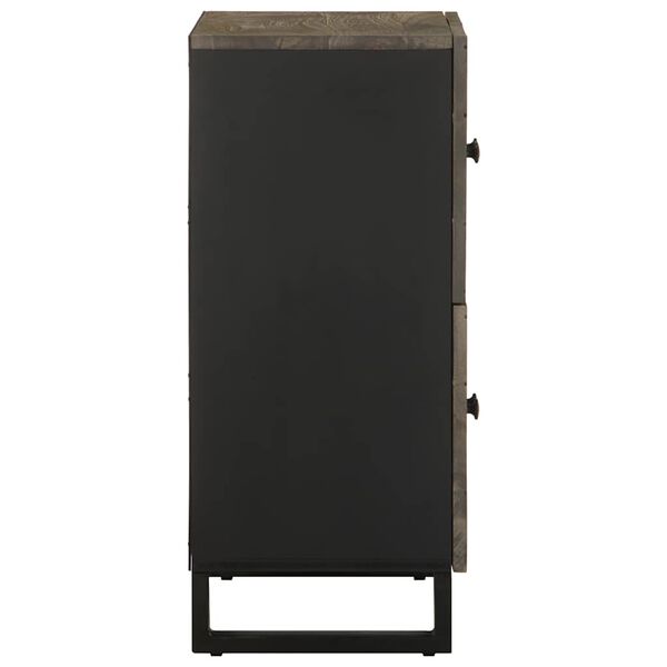 vidaXL Credenza Nera 60x33x75 cm in Legno Massello di Mango