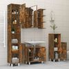 vidaXL Mobile Bagno Specchio Rovere Fumo 80x20,5x64 Legno Multistrato