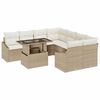 vidaXL Set Divano da Giardino 9 pcs Beige e Crema polyrattan