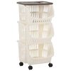 vidaXL Carrello da Cucina Bianco e Grigio Talpa