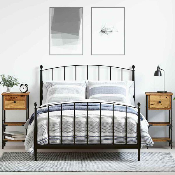 vidaXL Armadio da Notte con cassetto 2 pcs Marrone 33.5 x 36 x 70 cm