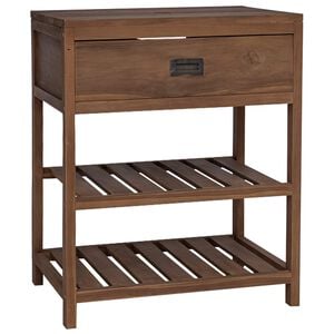 vidaXL Mobile da Bagno Naturale 60 x 45 x 75 cm Legno di teak solido