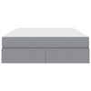 vidaXL Letto con contenitore e materasso Grigio chiaro 140 x 190 cm