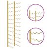 vidaXL Portavini da Parete per 36 Bottiglie Oro in Ferro