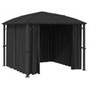 vidaXL Gazebo con Tende 300x300x265 cm Antracite