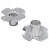 vidaXL T-nut con punte 2 pcs Argento M6 mm Acciaio