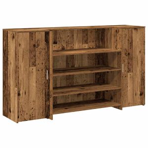 vidaXL Banco Reception Legno Antico 180x50x103,5 cm Legno Multistrato