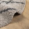 vidaXL Tappeto Shaggy PAMPLONA a Pelo Lungo Beige e Antracite Ø 240 cm