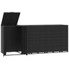 vidaXL Copribidone con Ruote per 4 Bidoni Nera 276x79x117cm in Acciaio