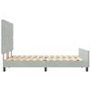 vidaXL Letto a molle con testiera Grigio chiaro 160 x 200 cm Velluto