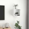 vidaXL Mobile a Muro Bianco Lucido 37x37x37 cm in Legno Multistrato