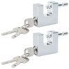 vidaXL Lucchetto 2 pz Argento Acciaio