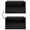 vidaXL Supporto per Stampante con cassetto Rovere Nero 40 x 32 x 24 cm