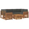 vidaXL Set di divani da esterno 7 pz Naturale e Antracite