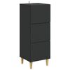 vidaXL Mobile con Cassetti Nero 33 x 34,5 x 90 cm Legno ingegnerizzato