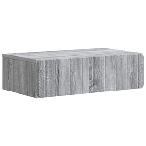 vidaXL Tavolino da Parete Laterale Grigio Sonoma 59 x 34,5 x 17 cm