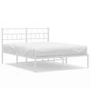 vidaXL Giroletto con Testiera Metallo Bianco 140x200 cm