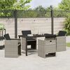 vidaXL Set da Pranzo per Giardino 5 pcs Grigio chiaro polyrattan