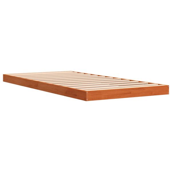 vidaXL Giroletto Marrone Cera 100x200 cm in Legno Massello di Pino