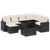 vidaXL Set Divani da Giardino con Cuscini 8 pz Nero in Polyrattan