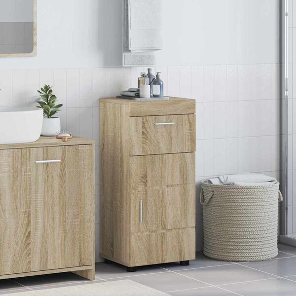 vidaXL Set di Armadi da Bagno TULUM Rovere Sonoma 37 x 31,5 x 82 cm