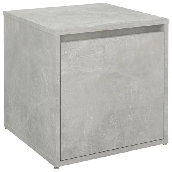vidaXL Cassetto Contenitore Grigio Cemento 40,5x40x40 cm in Legno