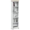 vidaXL Libreria Bianco 46 x 20 x 170 cm Pino massello