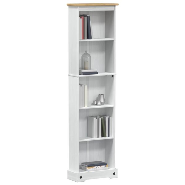 vidaXL Libreria Bianco 46 x 20 x 170 cm Pino massello