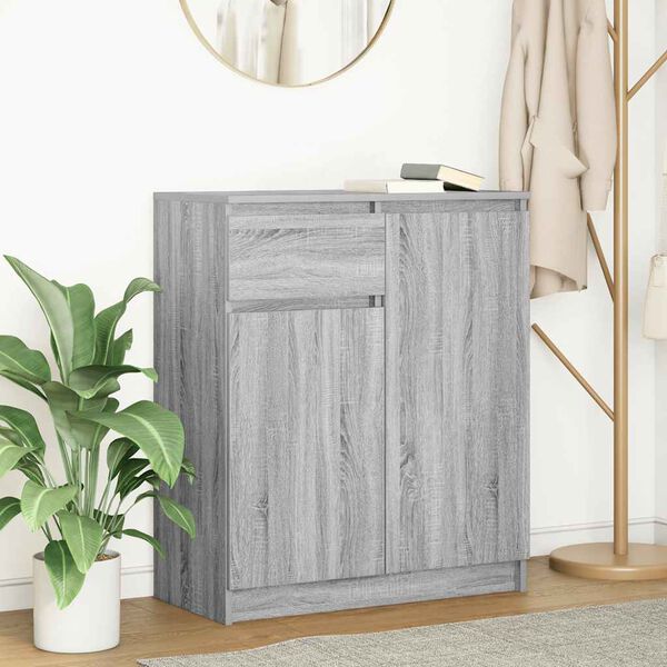 vidaXL Credenza con Cassetto Grigio Sonoma 71x35x84 cm in Truciolato