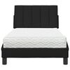 vidaXL Letto con Materasso Hanko Nero 90x190 cm in Tessuto