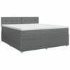 vidaXL Letto box spring con materasso Grigio Scuro 140 x 200 cm