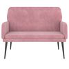 vidaXL Panca Rosa 108x79x79 cm in Velluto